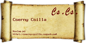 Cserny Csilla névjegykártya
