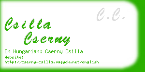 csilla cserny business card